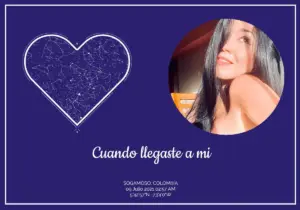 Mapa estelar horizontal con imagen personalizad