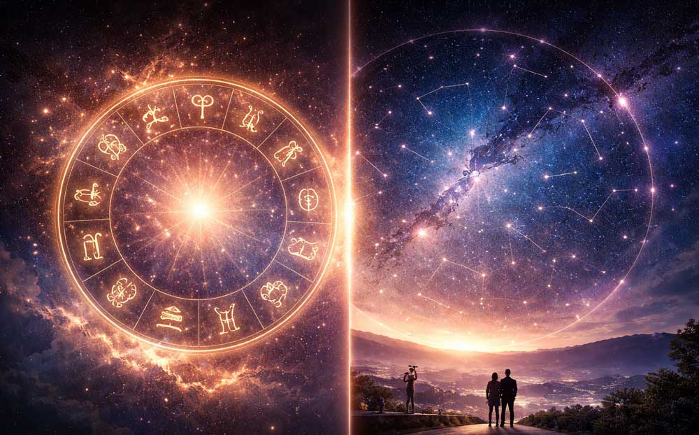 diferencia entre constelación astronómica y signo zodiacal en el cielo nocturno