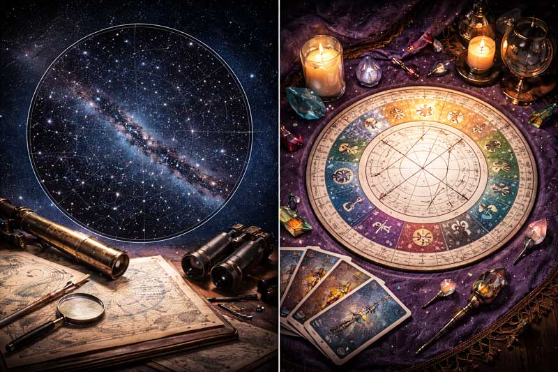 Diferencias entre mapa estelar, mapa del cielo y carta astral